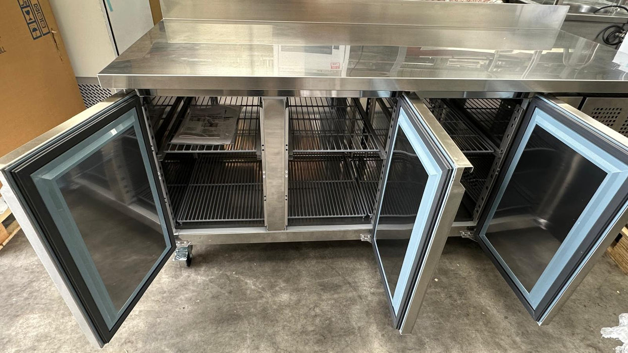 B Grade Polar U-Series Triple Door Counter Freezer with Upstand 417Ltr-DL917 Canmac Catering Equipment