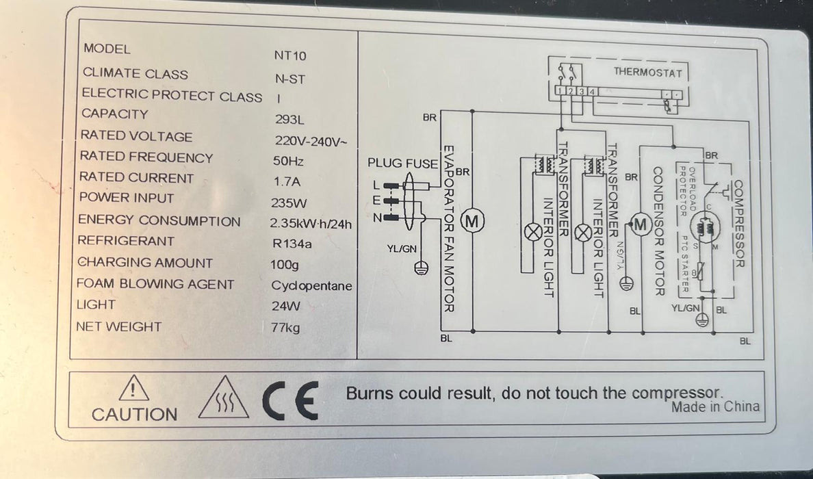 Prodis NT10 Single Door Black Upright Back Bottle Cooler-Refurbished Canmac Refurbished