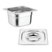 Vogue Stainless Steel Gastronorm Tray Set with Lids 1/6 (4 Pack) Vogue