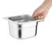 Vogue Stainless Steel Gastronorm Tray Set with Lids 1/6 (4 Pack) Vogue