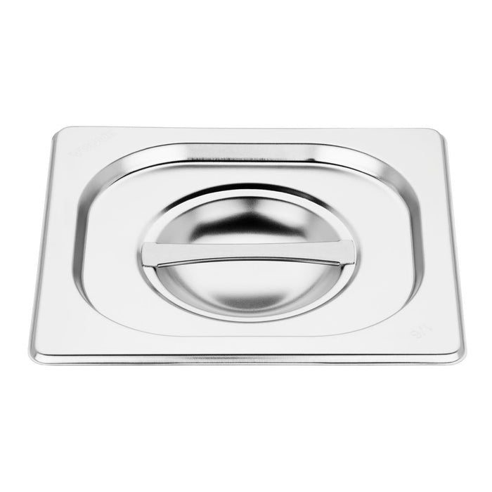 Vogue Stainless Steel Gastronorm Tray Set with Lids 1/6 (4 Pack) Vogue