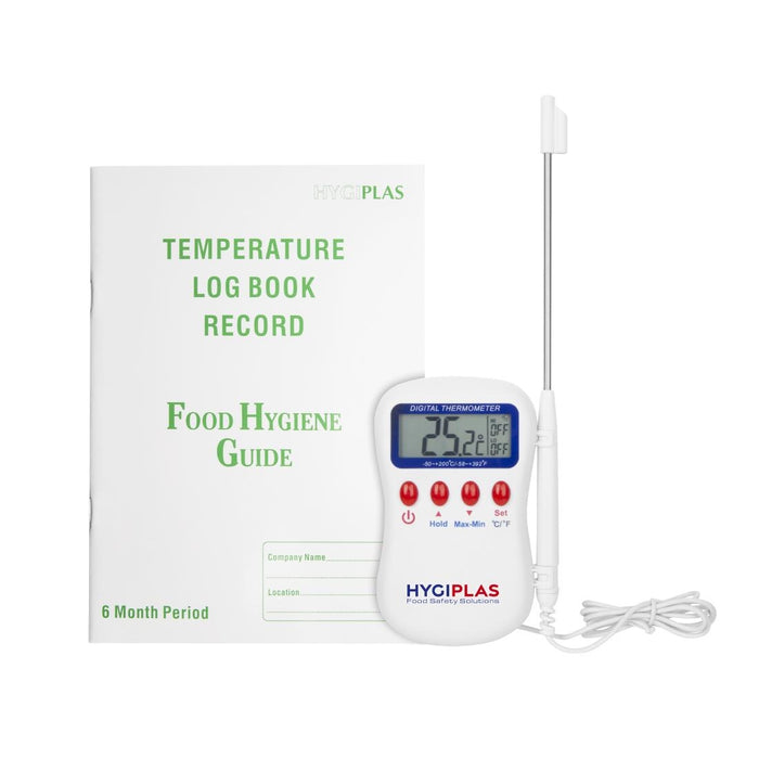 Multistem thermometer & temperature log book combo deal