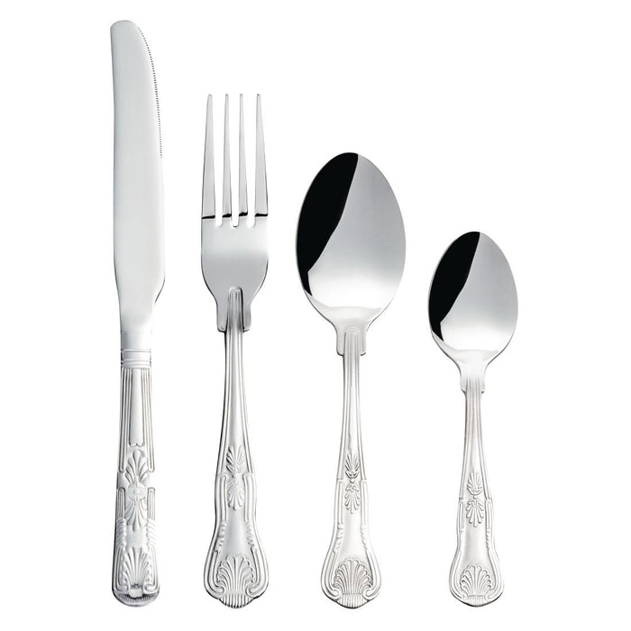 12x Place Settings (48 Pieces) table knives, table forks, dessert spoons, tea spoons. Material: 18/0 Stainless Steel