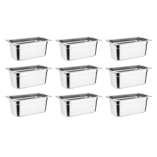 Vogue Stainless Steel Gastronorm Tray Set 9 x 1/3 Vogue