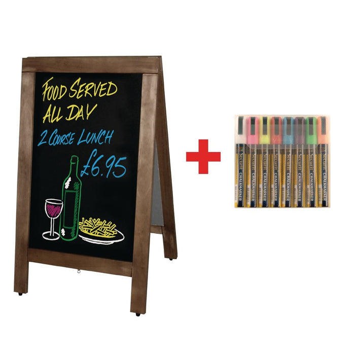 Board Measurements: 700(W) x 1200(L)mm. Eight Marker Pens