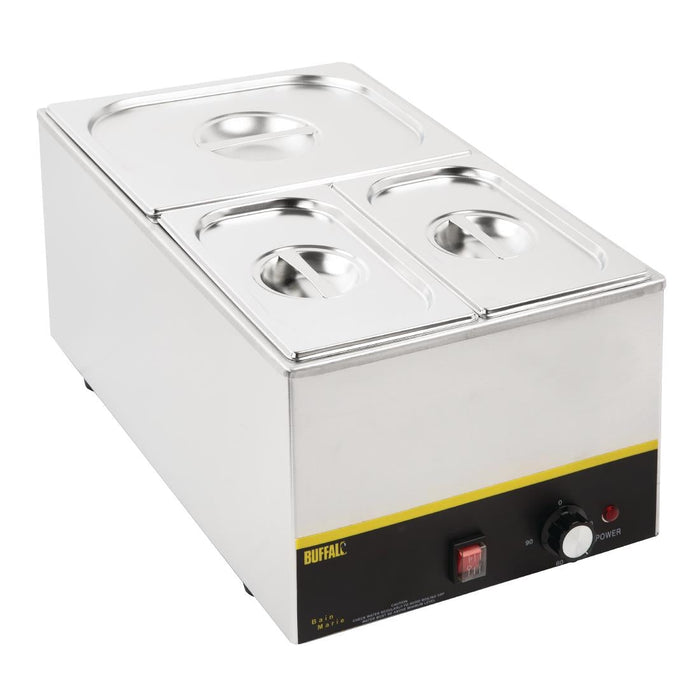 Vogue Stainless Steel Gastronorm Tray Set 1/2 and 2x 1/4 with Lids Vogue