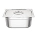 Vogue Stainless Steel Gastronorm Tray Set 2 x 1/2 with Lids Vogue