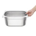 Vogue Stainless Steel Gastronorm Tray Set 2 x 1/2 with Lids Vogue