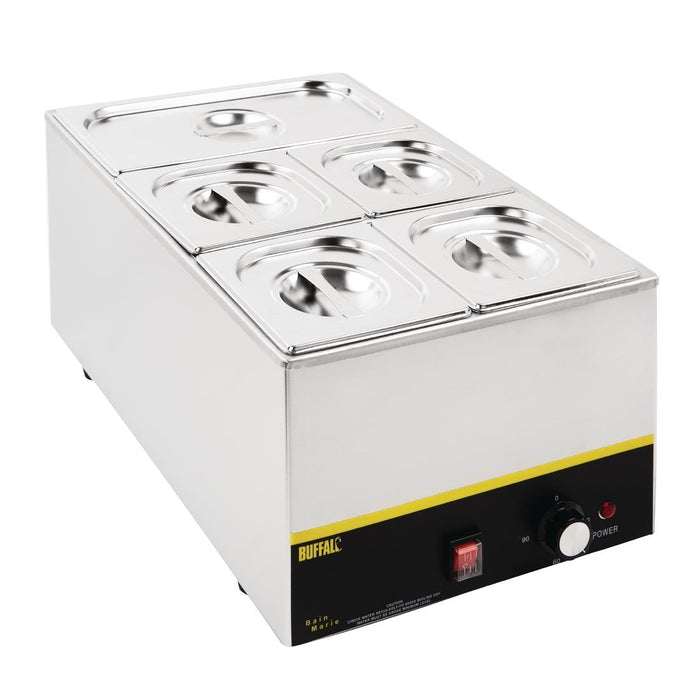 Vogue Stainless Steel Gastronorm Tray Set 1/3 and 4 x 1/6 with Lids Vogue