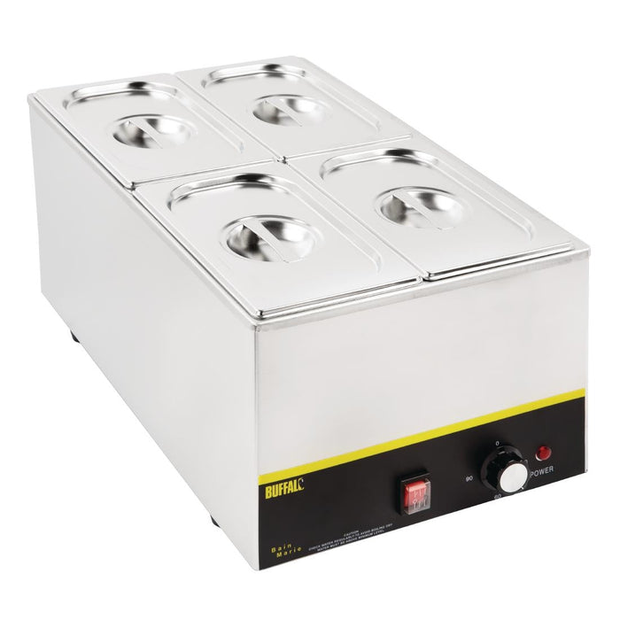 Vogue Stainless Steel Gastronorm Tray Set 4 1/4 with Lids Vogue