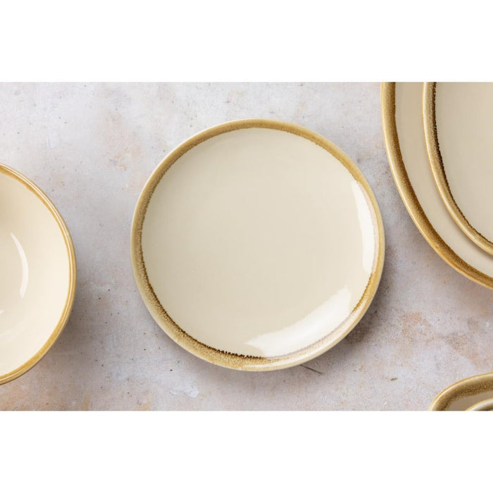 Olympia Kiln Round Coupe Plate Sandstone 230mm (6 Pack) Olympia