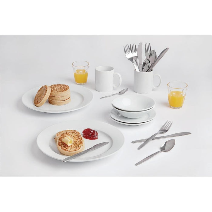 Olympia Athena Wide Rimmed Plates 280mm/11" White (6 Pack) Olympia