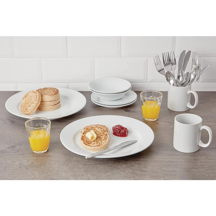 Olympia Athena Wide Rimmed Plates 280mm/11" White (6 Pack) Olympia