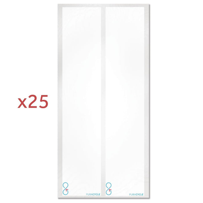 Puracycle Reusable Blank Bottle Label Pack (25 Labels, 2 Cloths) + Free Pens PuraCycle