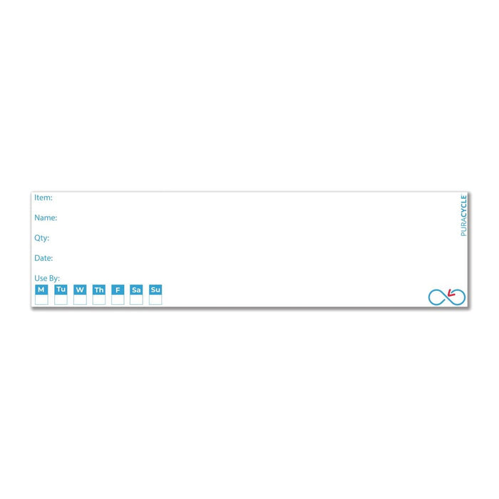 Puracycle Reusable Day Bottle Label Pack (25 Labels, 2 Cloths) + Free Pens PuraCycle