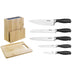 Contains: 1 x Vogue Chef Knife, Paring Knife, Bread Knife, Utility Knife, Carving Knife and Knife Block & Chopping Board