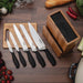 Vogue Prep Like A Pro 5-Piece Soft Grip Knife Set with Block & Chopping Board Vogue