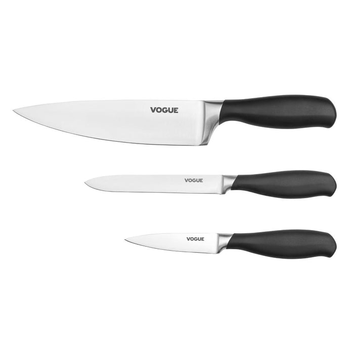 Contains: 1 x Vogue Chef Knife, Paring Knife and Utility Knife