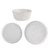 Contains: 6 x Olympia Cavolo White Speckle 180(Ø)mm Flat Plates, 6 x 220(Ø)mm Flat Plates and 6 x 143(Ø)mm Flat Bowls