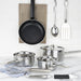 Nisbets Essentials Cook Like A Pro Stainless Steel & Aluminium 4-Piece Saucepan & Frying Pan Set Nisbets Essentials
