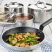 Nisbets Essentials Cook Like A Pro Stainless Steel & Aluminium 4-Piece Saucepan & Frying Pan Set Nisbets Essentials