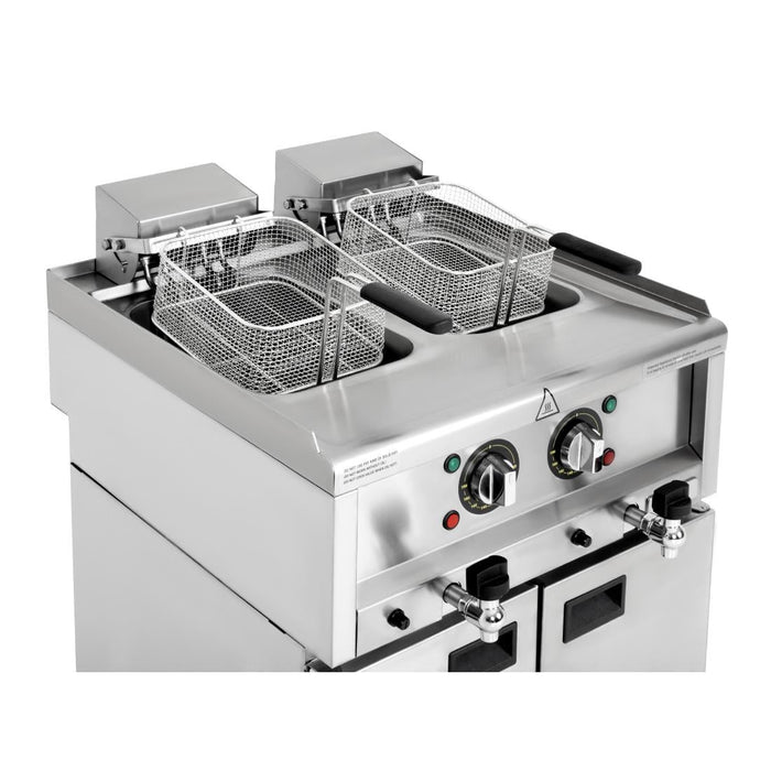 Buffalo 600 Series Freestanding Twin Tank Electric Fryer 2x 8Ltr Buffalo