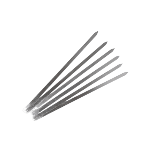 Stainless steel kebab skewers 2 cm x 60 cm, pack of 20