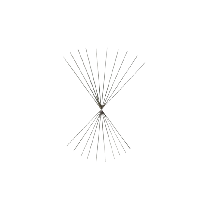 Stainless steel kebab skewers 0.3 cm x 60 cm, pack of 30