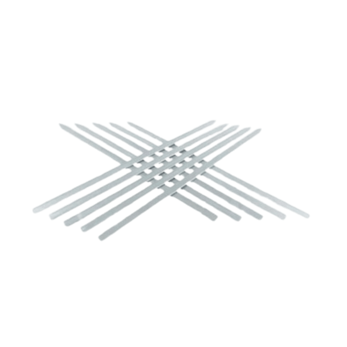 Stainless steel kebab skewers 1.5 cm x 46 cm, pack of 30