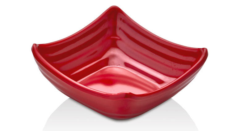 Snack Plate Plastic Dipping Bowl Red Multi-Purpose Sauce Dish Dip/Dipping Bowls Canmac