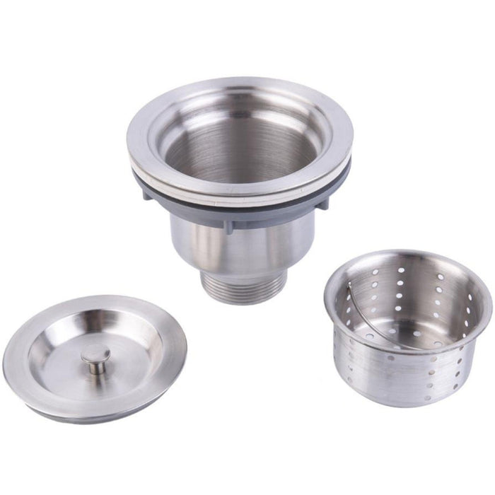 Commercial Sink Stainless Steel 1700x600x900mm 2 Bowls Left Splashback | St245 Bl Makfry