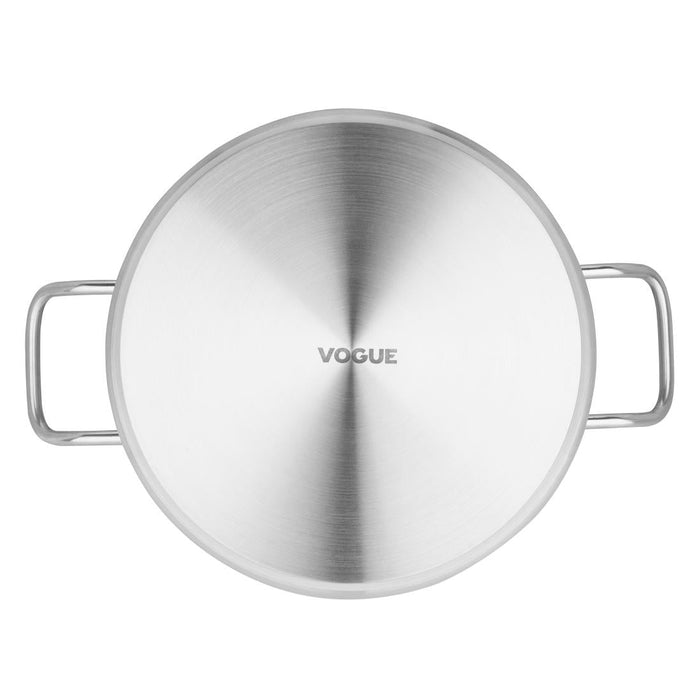 Vogue Stainless Steel Casserole Pan 28cm Vogue