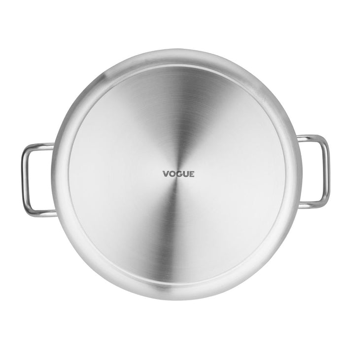 Vogue Stainless Steel Casserole Pan 36cm Vogue
