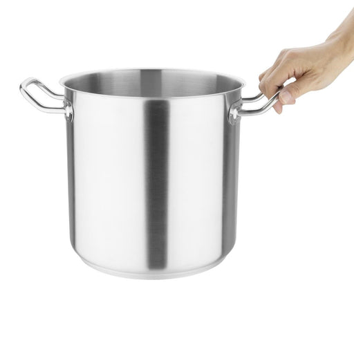 Vogue Stainless Steel Deep Stock Pot 24cm Vogue