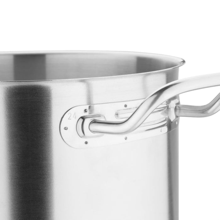 Vogue Stainless Steel Deep Stock Pot 24cm Vogue