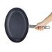 Vogue Aluminium Non-Stick Teflon Platinum Plus Oval Frying Pan 36cm Vogue