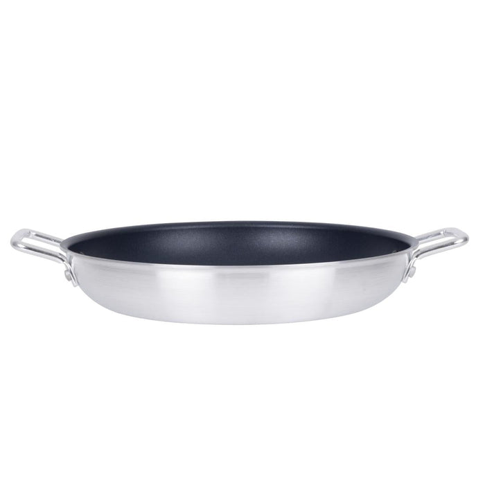 Vogue Aluminium Non-stick Teflon Platinum Plus Paella Pan 35cm Vogue