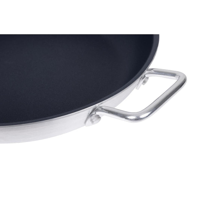Vogue Aluminium Non-stick Teflon Platinum Plus Paella Pan 35cm Vogue