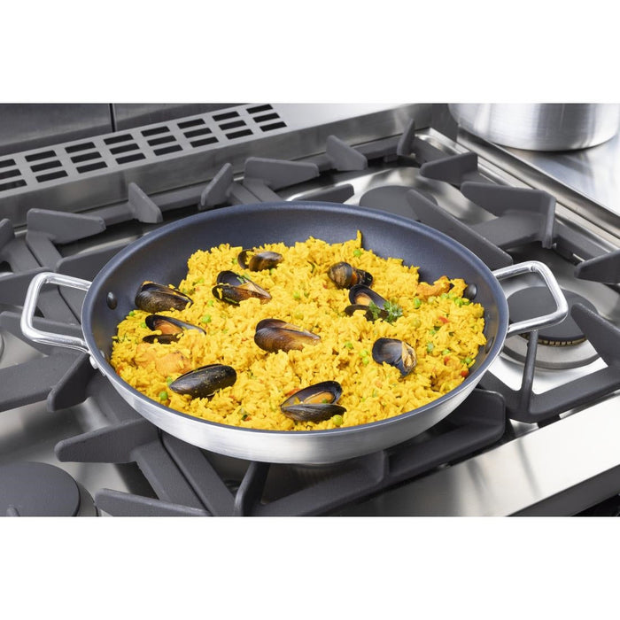 Vogue Aluminium Non-stick Teflon Platinum Plus Paella Pan 35cm Vogue