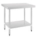 Vogue Stainless Steel Prep Table 900mm Vogue