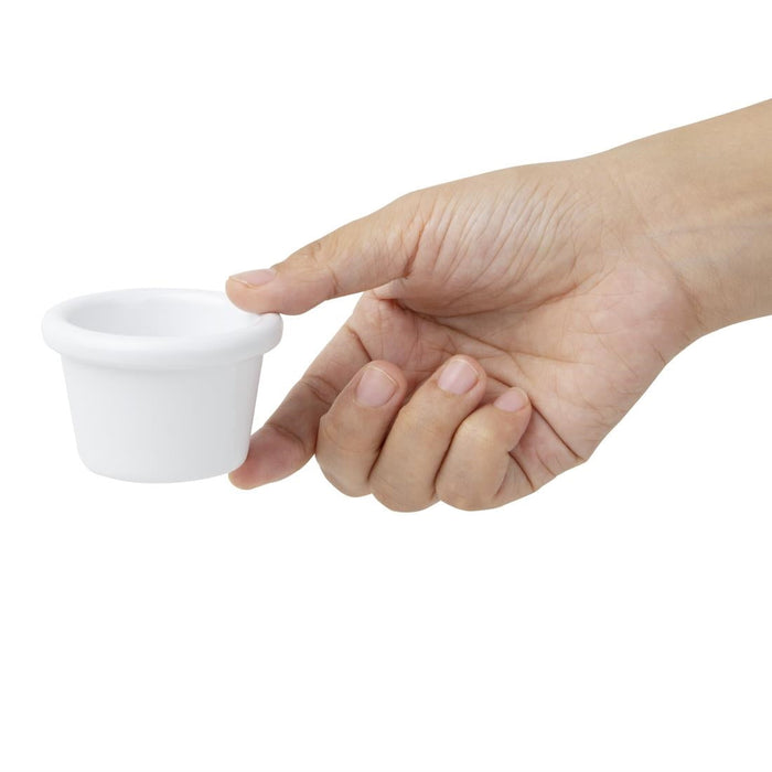 Olympia Kristallon Melamine Plain Ramekins White 63mm (12 Pack) Olympia