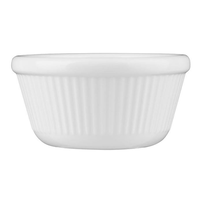 Olympia Kristallon Melamine Fluted Ramekins White 70mm (12 Pack) Olympia