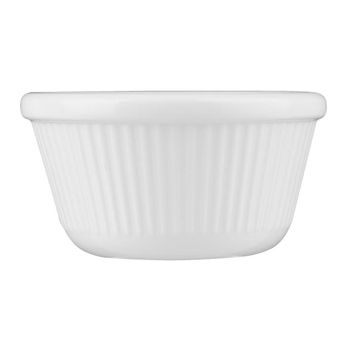 Olympia Kristallon Melamine Fluted Ramekins White 76mm (12 Pack) Olympia