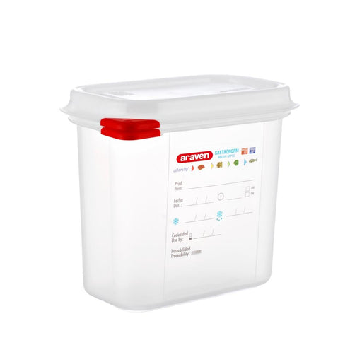 Capacity: 1.5Ltr. Material: Polypropylene. GN 1/9. Depth: 150mm. Pack quantity: 4