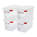 Araven Polypropylene 1/4 Gastronorm Food Containers 4.3Ltr (4 Pack) Araven