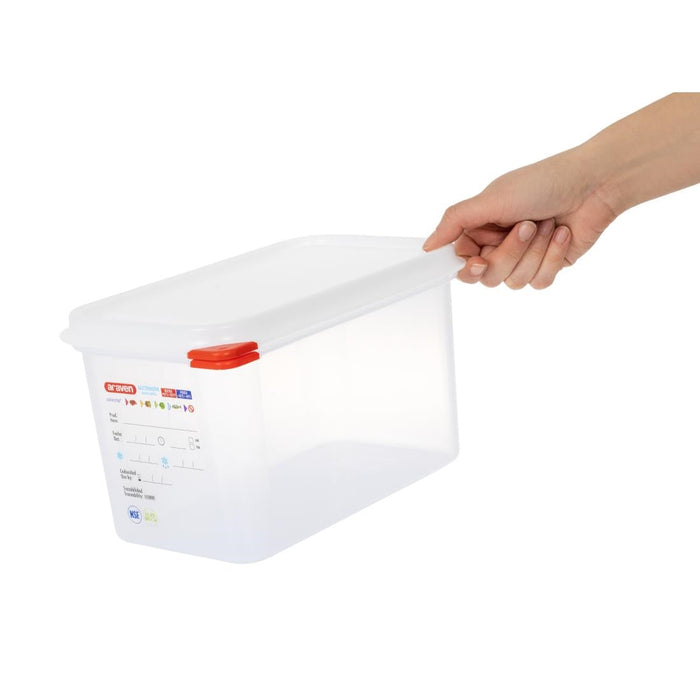 Araven Polypropylene 1/4 Gastronorm Food Containers 4.3Ltr (4 Pack) Araven