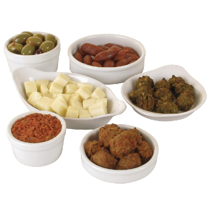 Olympia Whiteware Mediterranean Ramekins White 77mm (6 Pack) Olympia