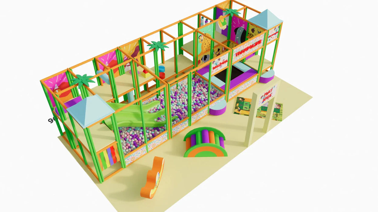 Indoor Playground with Toddler Toys Front Garden Soft Play - 9600x5000x2600mm IQPARK