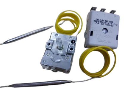 Adjustable Thermostat 30–110°C 1 m Spiral Capillary Single Contact Canmac