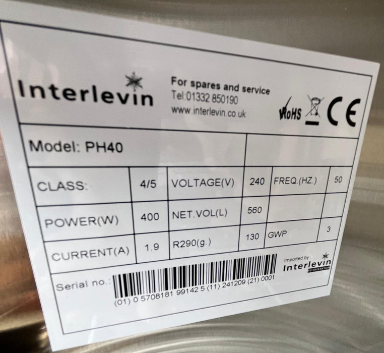 Interlevin PH40 Four Door 1/1GN Counter Meat Fridge Canmac Refurbished